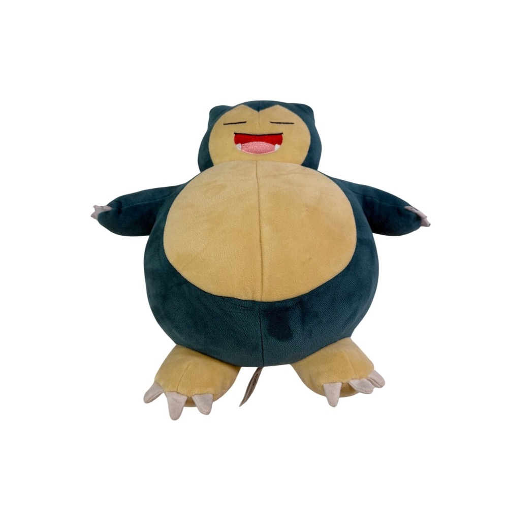 Pokemon Snorlax Plush 12" Teal Cream Interactive Stuffed Animal Toy Nintendo
